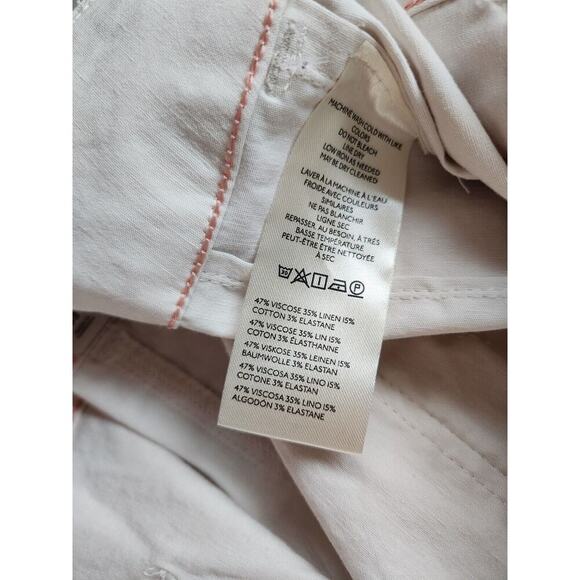 NWT Anthropologie Maeve The Colette Cropped Wide-Leg Pants Sz 33 Pearl #7B405 - Picture 9 of 12